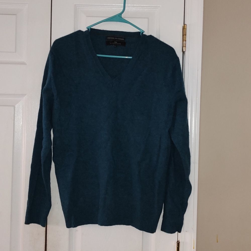 Next Signature Lambswool Cashmere Sweater Pullover  Sz L NWOT